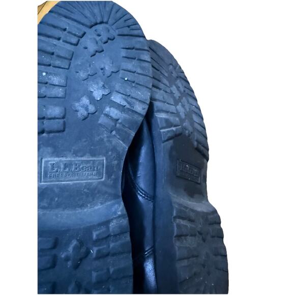 LL BEAN Women’s Black Leather Combat Lace Up Boots Size 9 - Picture 6 of 8